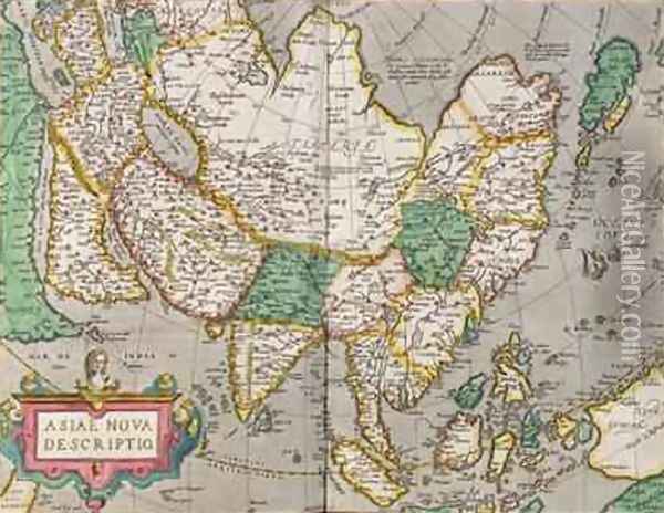 Map of Asia, c.1580 Oil Painting - Abraham Ortelius
