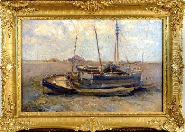 [les Barques] Oil Painting - Frans Van Damme