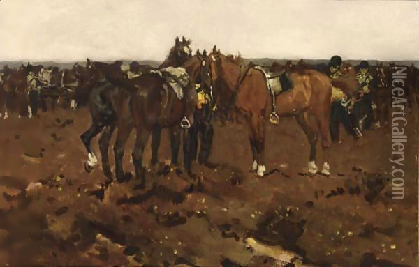 Hussars On The Heath Oil Painting - George Hendrik Breitner