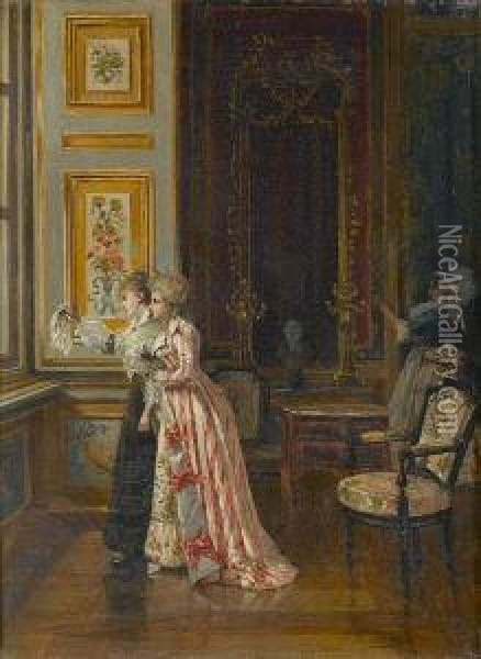 The Fond Farewell Oil Painting - Francois Brunery