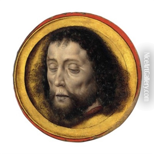 The Head Of Saint John The Baptist On A Charger Oil Painting - Aelbrecht Bouts