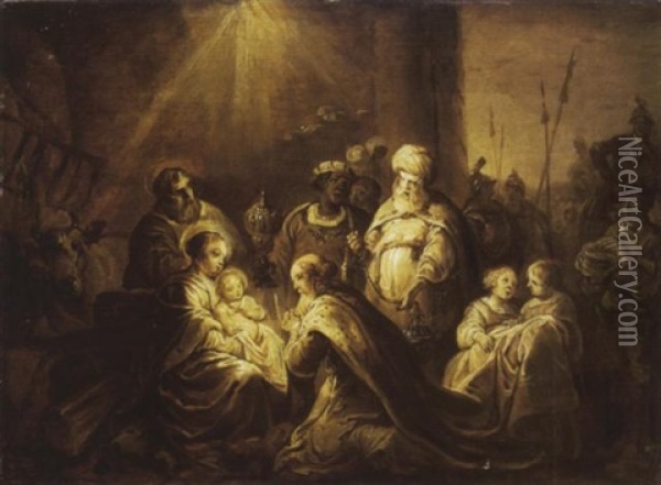 Anbetung Der Konige Oil Painting - Pieter van Mol