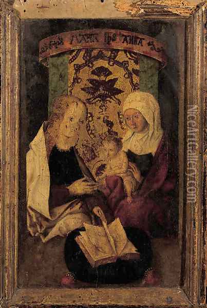 The Madonna and Child with Saint Anne Oil Painting - Martin Schongauer