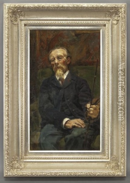 Portrait Of A Bearded Gentleman Oil Painting - Jozef Israels