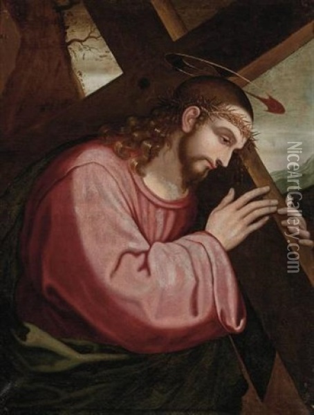 Christ Carrying The Cross Oil Painting -  Parmigianino
