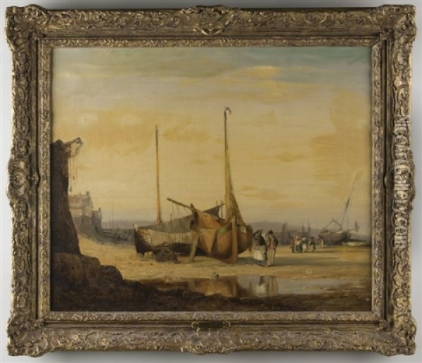 Old Hastings Oil Painting - Edward William Cooke
