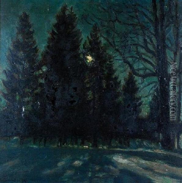 Noc W Marcu Oil Painting - Stanislaw Zukowski