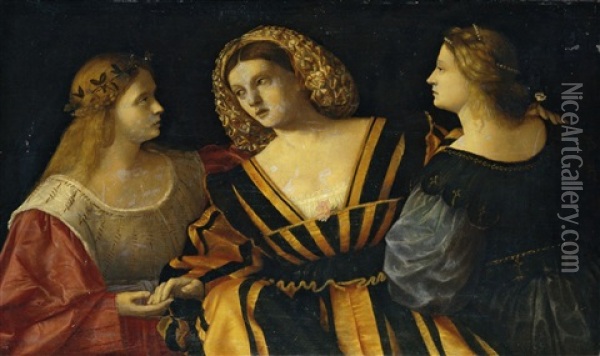 Mythisches Hochzeitsbild Oil Painting - Giovanni Cariani
