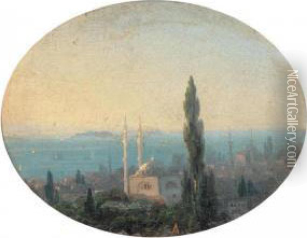 View Over Istanbul Oil Painting - Ivan Konstantinovich Aivazovsky