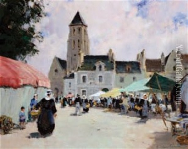 Marche En Bretagne Oil Painting - Paul Emile Lecomte