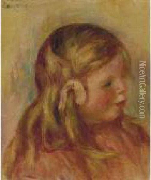 Portrait De Claude Oil Painting - Pierre Auguste Renoir