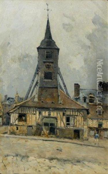 L'eglise Ste Catherine A Honfleur Oil Painting - Frank Myers Boggs
