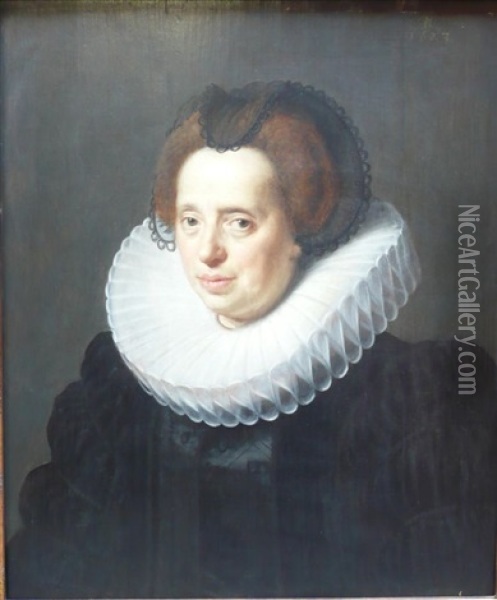 Portrait De Femme A La Collerette Oil Painting - Paulus Moreelse