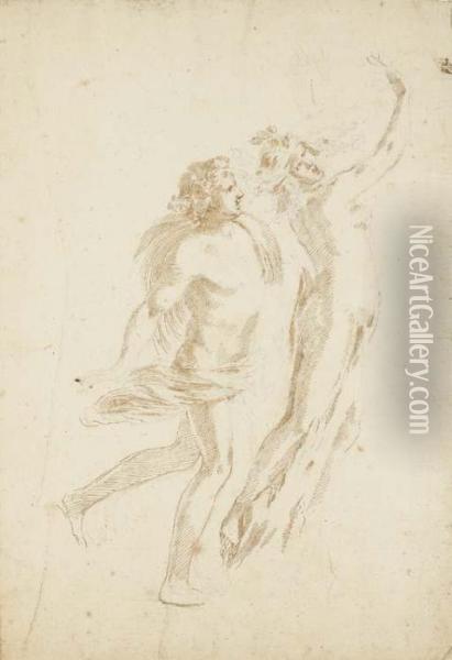 Apollo And Daphne, After Bernini Oil Painting - Stefano della Bella
