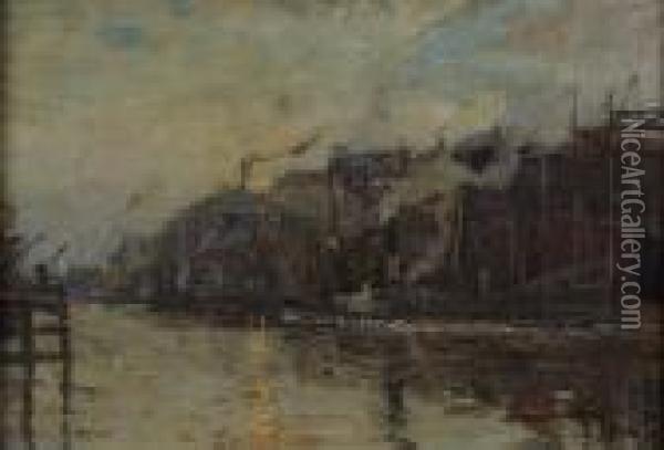 Clyde Paddle Steamer Oil Painting - James Kay