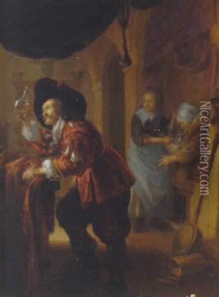 The Doctor's Visit Oil Painting - Frans van Mieris the Elder
