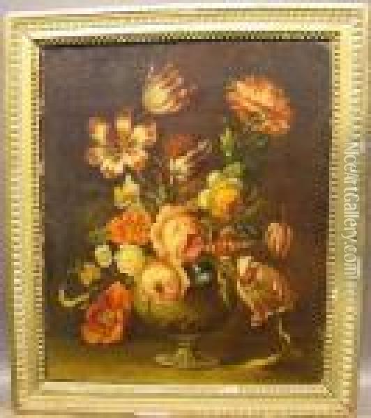 Floral Still Life Oil Painting - Jean-Baptiste Monnoyer