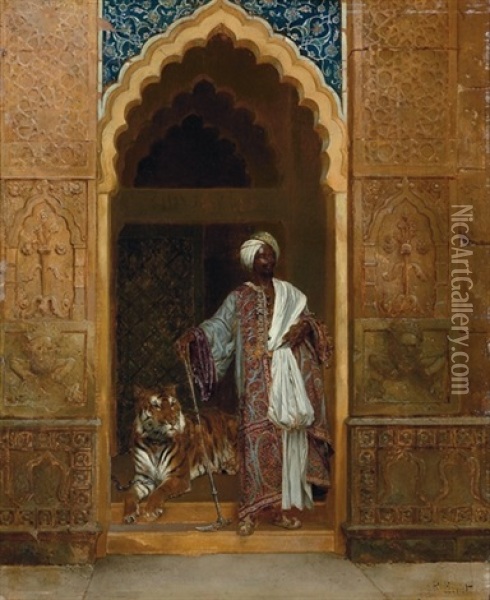 The Gate Keepers Oil Painting - Rudolf Ernst