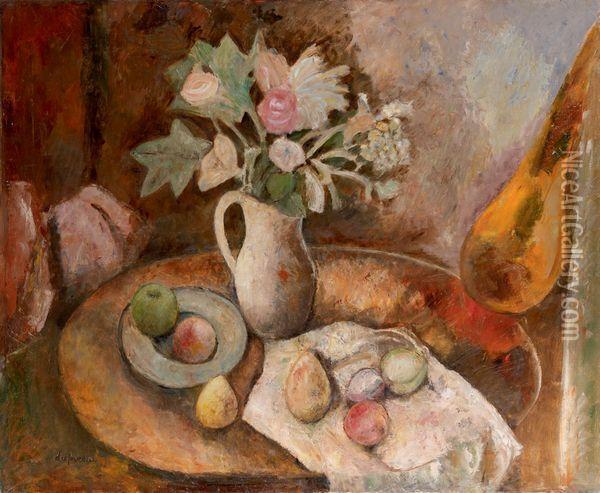 Bouquet Et Fruits Oil Painting - Charles Georges Dufresne