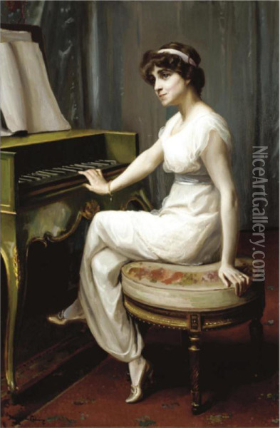 Portrait Of A Lady Oil Painting - Jacques de Lalaing