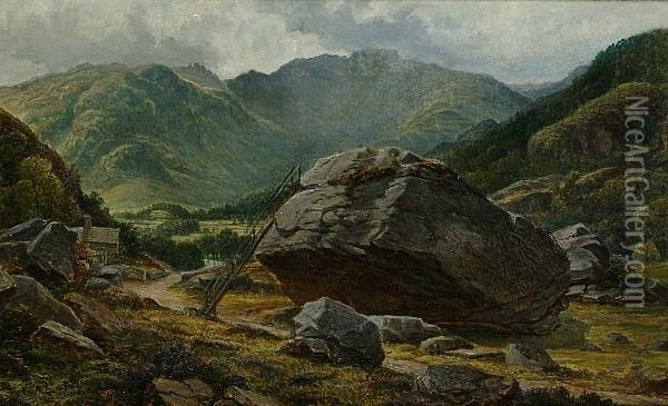 The Boulder Stone Oil Painting - William Harold Cubley