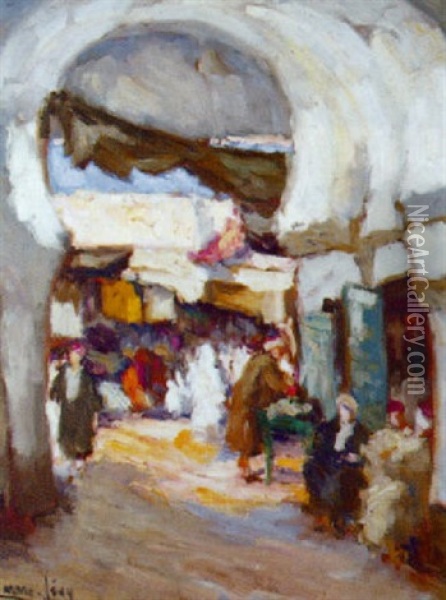 Scene De Bazar A Tunis Oil Painting -  Lazare-Levy
