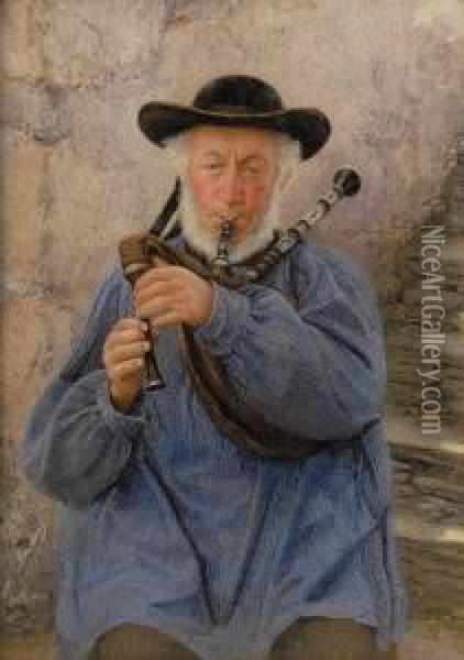 The Bag Piper Oil Painting - Maurice Renders