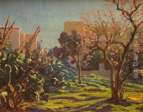 Un Jardin Au Printemps, Sidi-bou-said Oil Painting - Andre Delacroix