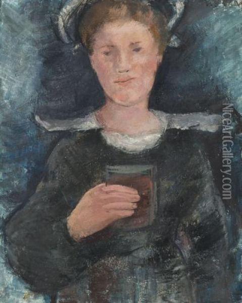 Portrait De Bretonne Oil Painting - Joachim Weingart