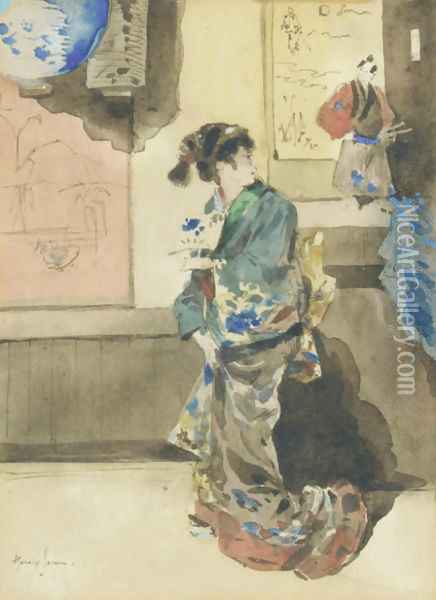 La Japonaise Oil Painting - Henry Somm