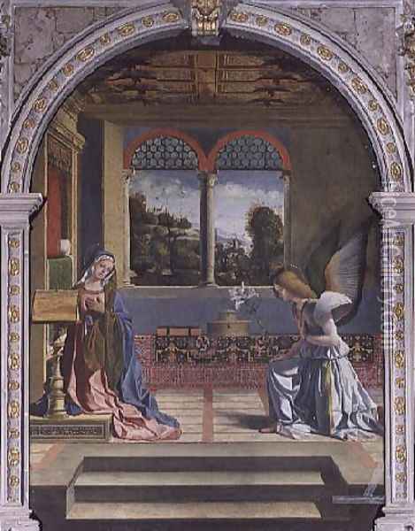 Annunciation Oil Painting - Andrea Previtali