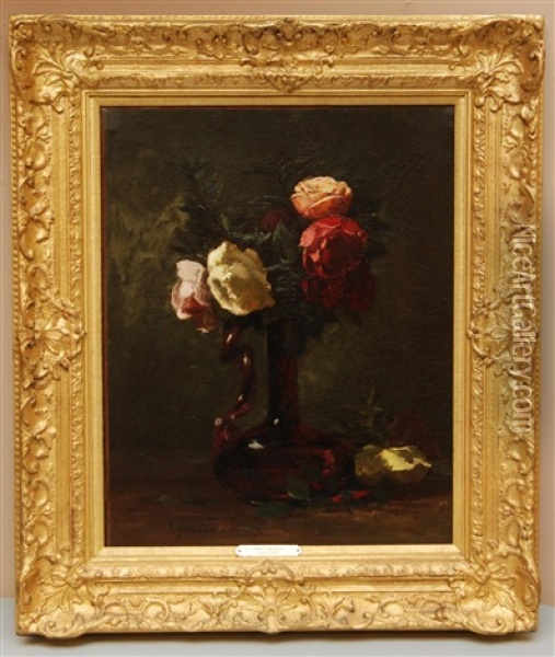 Flowers Oil Painting - Emil Carlsen