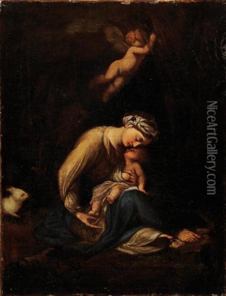 La Vierge A L'enfant Oil Painting - Correggio, (Antonio Allegri)