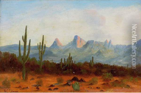 Desert Landscape Oil Painting - Roi Clarkson Colman