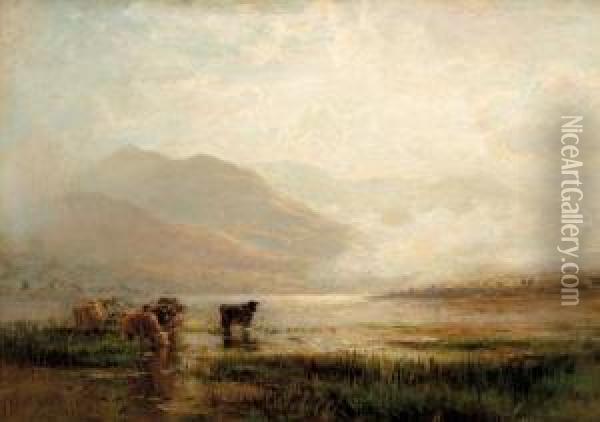 Morning Mist Oil Painting - Arthur Parton