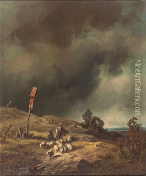 Vor Dem Sturm Oil Painting - August Seidel