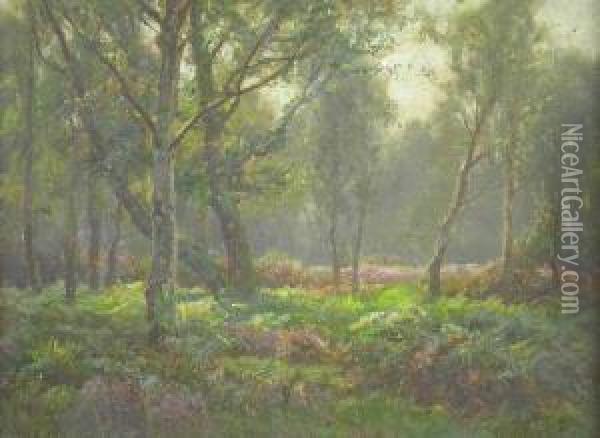 New Forest Scene Oil Painting - Frederik Golden Short