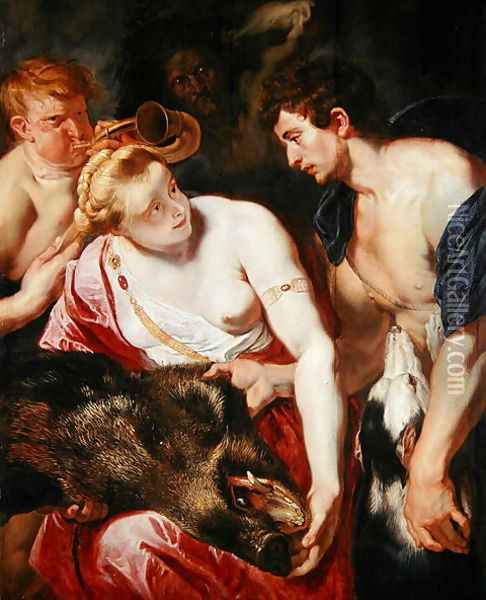 Meleager and Atalanta Oil Painting - (studio of) Rubens, Peter Paul