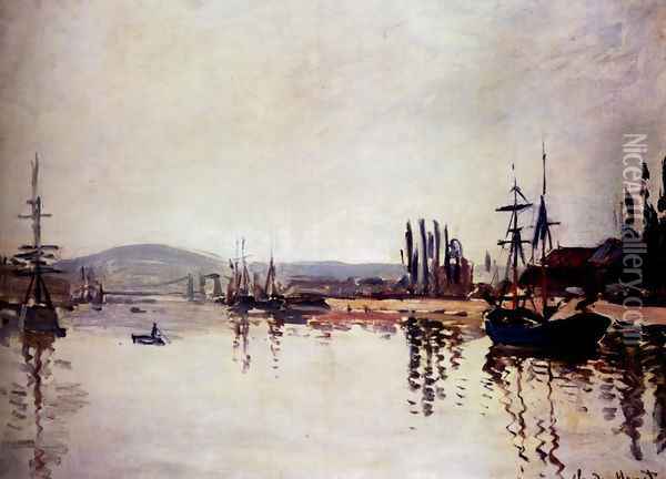 The Seine Below Rouen Oil Painting - Claude Oscar Monet