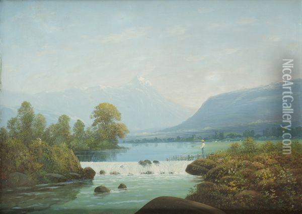 Peche En Montagne Oil Painting - Leon Adolphe Belly