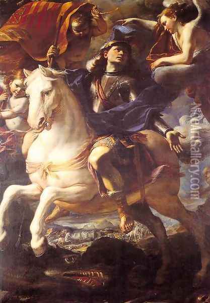 St. George On Horseback 1658 Oil Painting - Mattia Preti