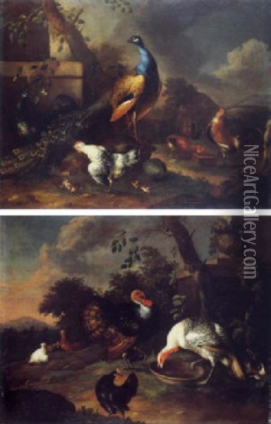 Oiseaux Dans Un Parc Oil Painting - Wenzel Ignaz Prasch