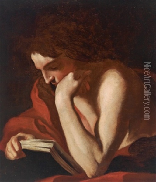 San Giovannino Leggendo Oil Painting - Gian Lorenzo Bernini