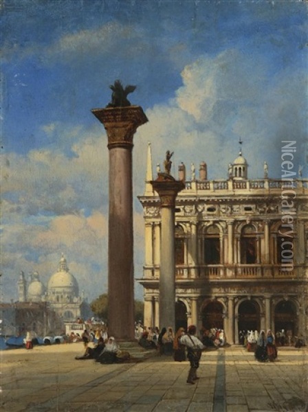 Ansichten Von Venedig (pair) Oil Painting - William Wilde
