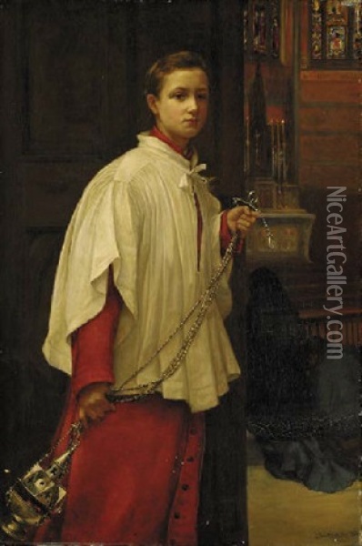 The Incense Bearer Oil Painting - John Lavery