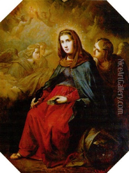La Virgen De La Esperanza Oil Painting - Juan Mestre Bosch