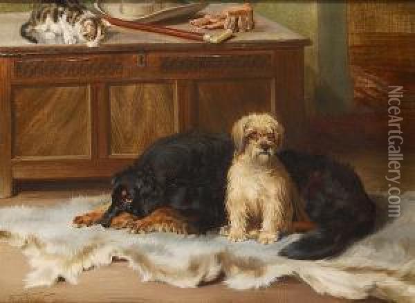 Waiting For Master Oil Painting - William Henry Hamilton Trood