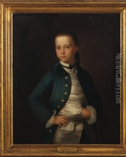 Portrait Of A Boy, The Honorable George Cotton Oil Painting - Hugh Barron
