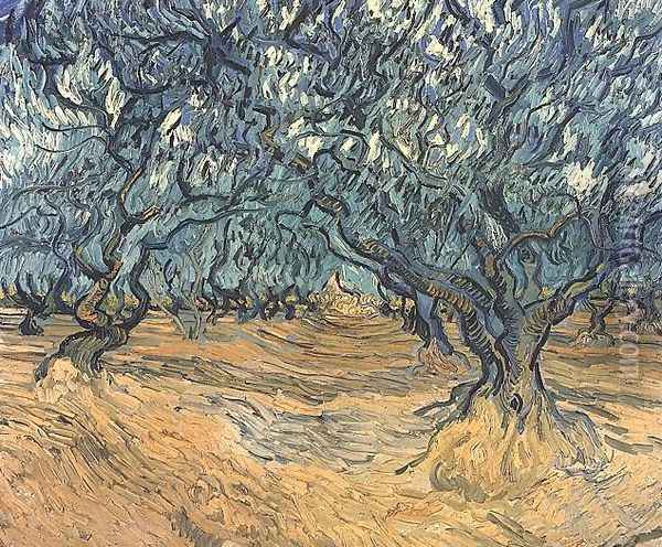 Les oliviers 2 1889 Oil Painting - Vincent Van Gogh
