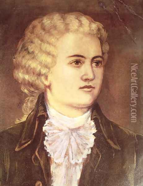Wolfgang Amadeus Mozart Oil Painting - Anonymous Artist